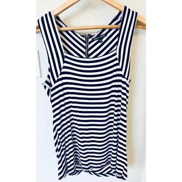 Cable & Gauge Tops - cable&gauge striped cotton tee. Black and white L